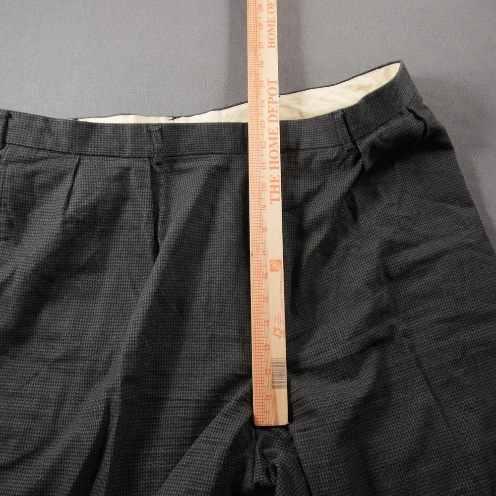 Vintage Polo Ralph Lauren Houndstooth Pleated D-Ring Adjusters Men Pants 42/28